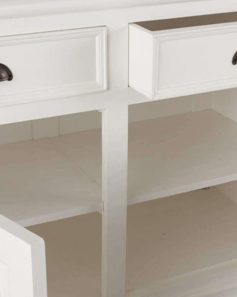 Komoda Dorothee 6 zásuviek, white&amp;natural