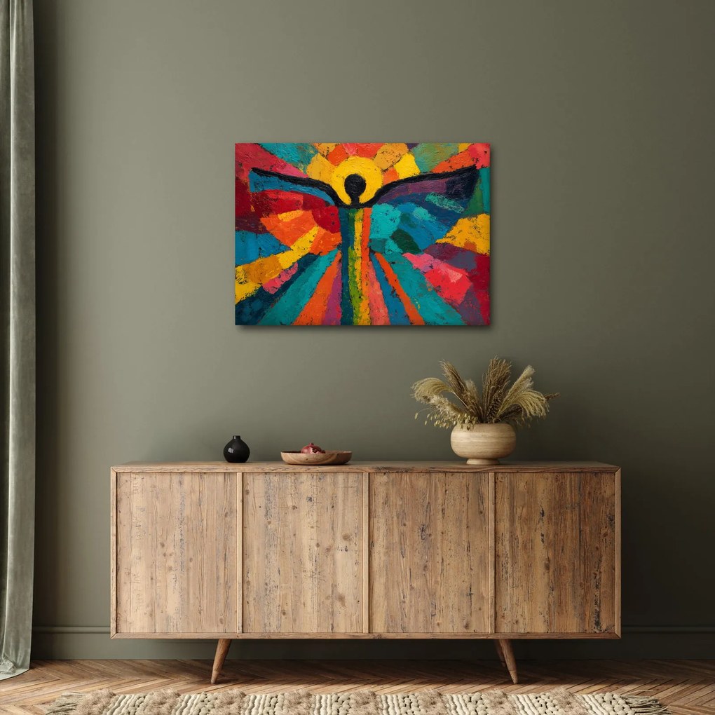 Obraz - Maľovaný anjel (70x50 cm)