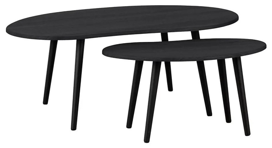 Eglo 424047 - SADA 2x Odkladací stolík ALORAN čierna