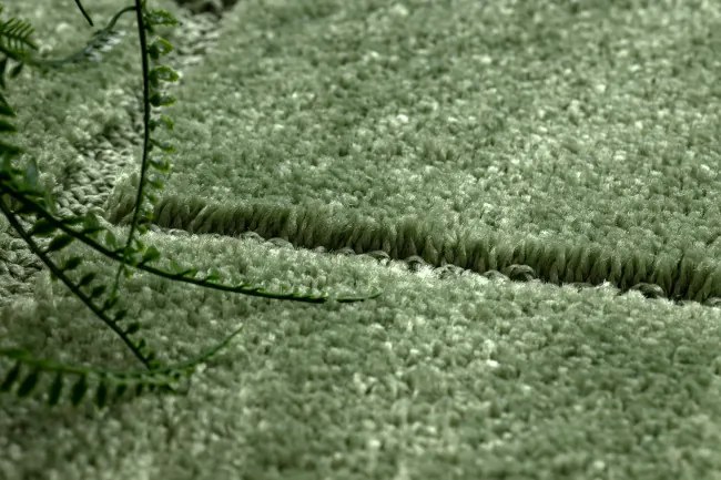 Kúpeľňový koberček SUPREME LINES línie, zelený kruh