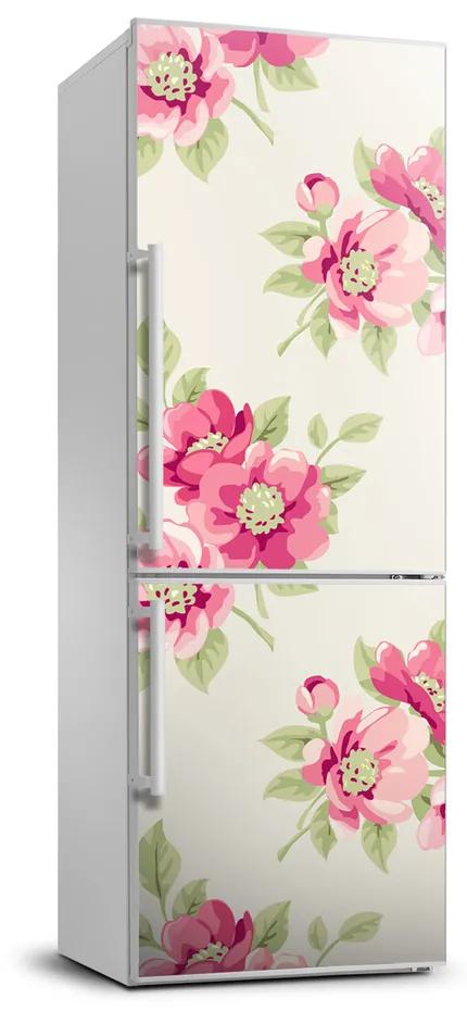 Fototapeta samolepiace na chladničku Ružové kvety FridgeStick-70x190-f-72700499