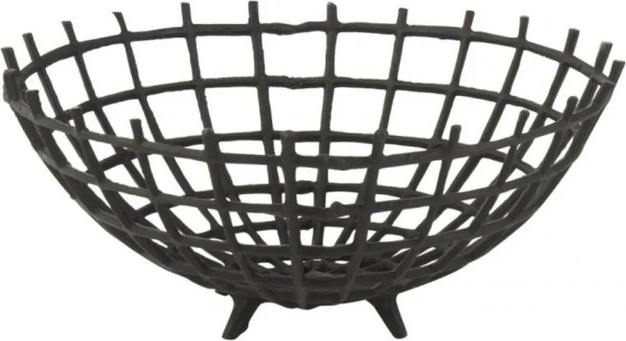 malá miska z černého kovu – 29,5*29,5*13 cm