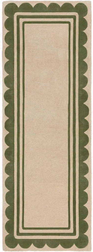 XXXLutz RUČNE TKANÝ KOBEREC, 80/230 cm zelená, béžová Flair Rugs - Online Only bytové doplnky - 003165017003