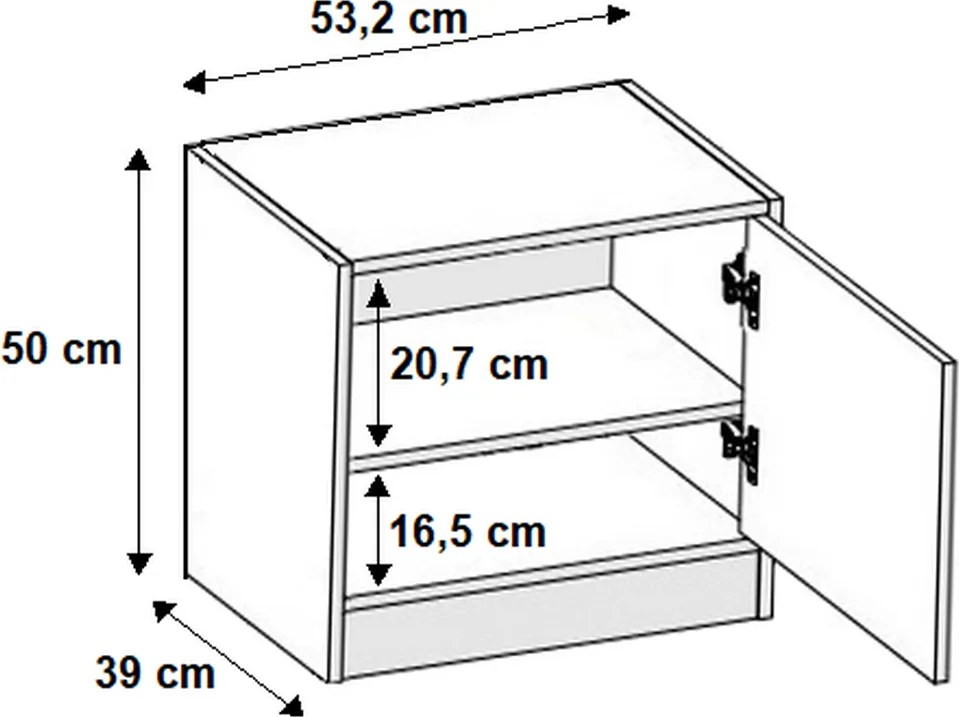Predsieňová stena s lamelami GEJZA Farba korpusu: Biela