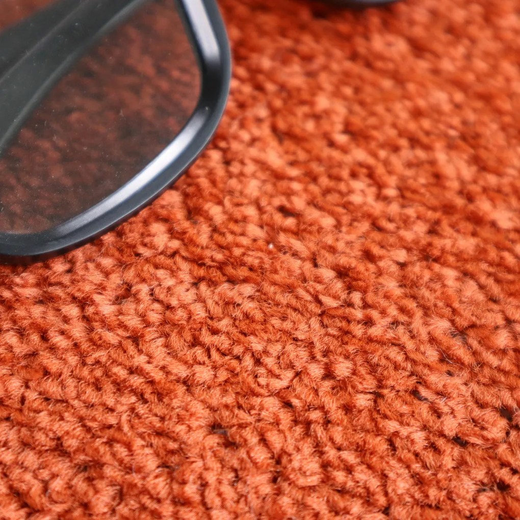 Kusový koberec Eton terra štvorec, 400x400, oranžová, obývacia izba, AladinWorld Expres