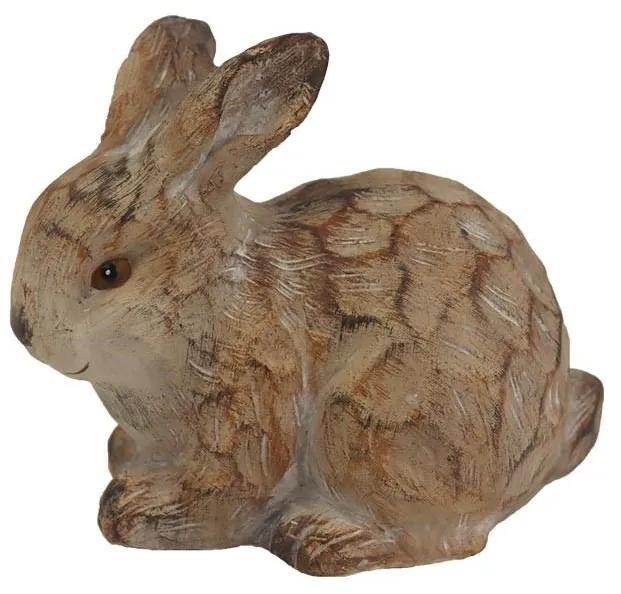 Zajac dekorácia hnedý terakota 10.7x9x13.7cm