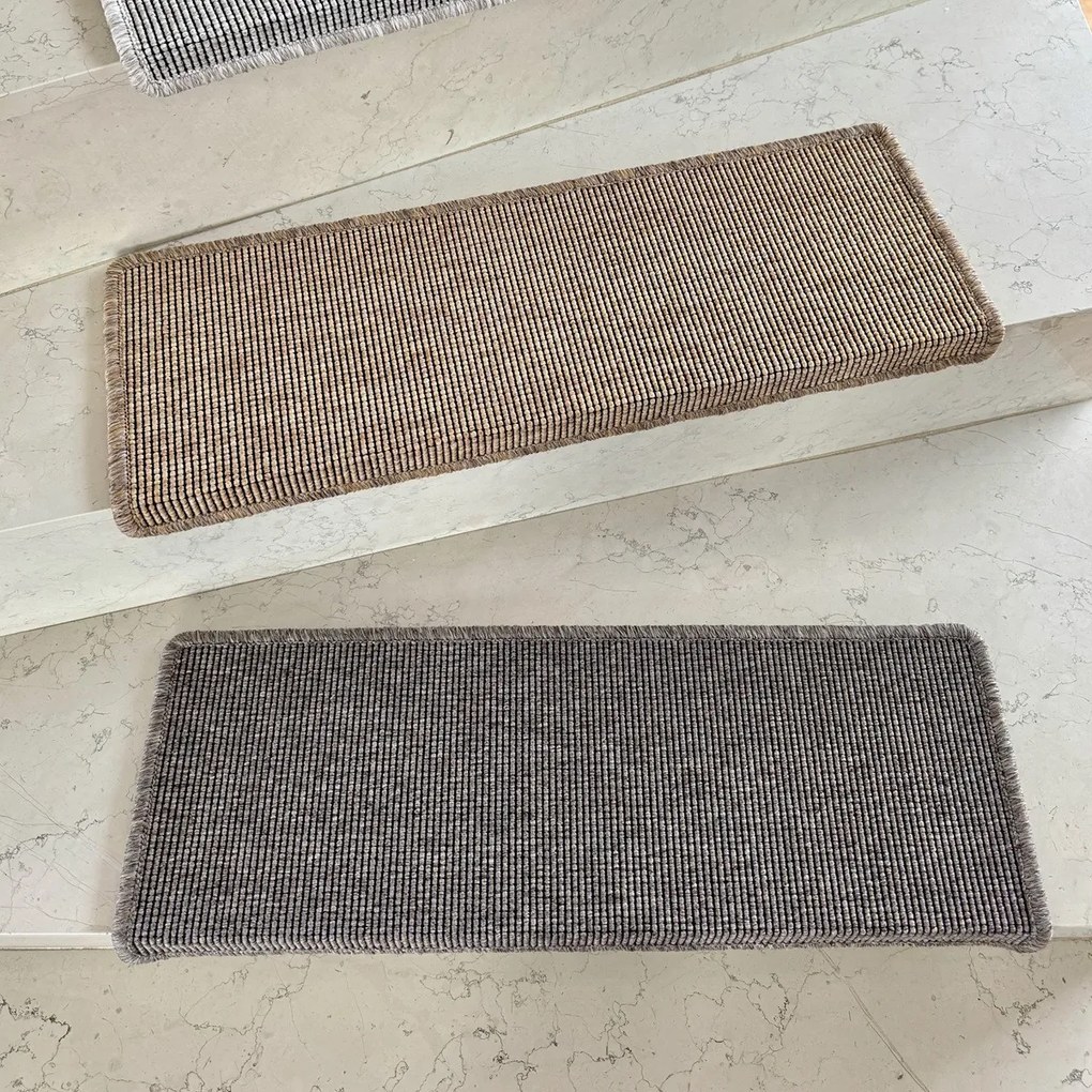 Nášľapy na schody Nature NEW hnedá obdĺžnik, samolepiaci - 25x80 obdĺžnik (rozmer vrátane ohybu) Vopi