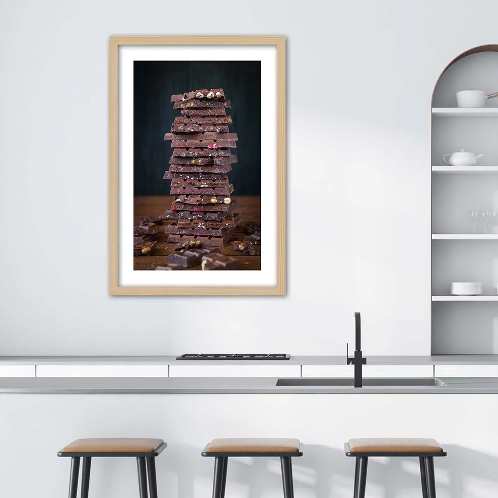 Gario Plagát Veža z dezertnej čokolády Farba rámu: Bez rámu, Rozmery: 30 x 45 cm
