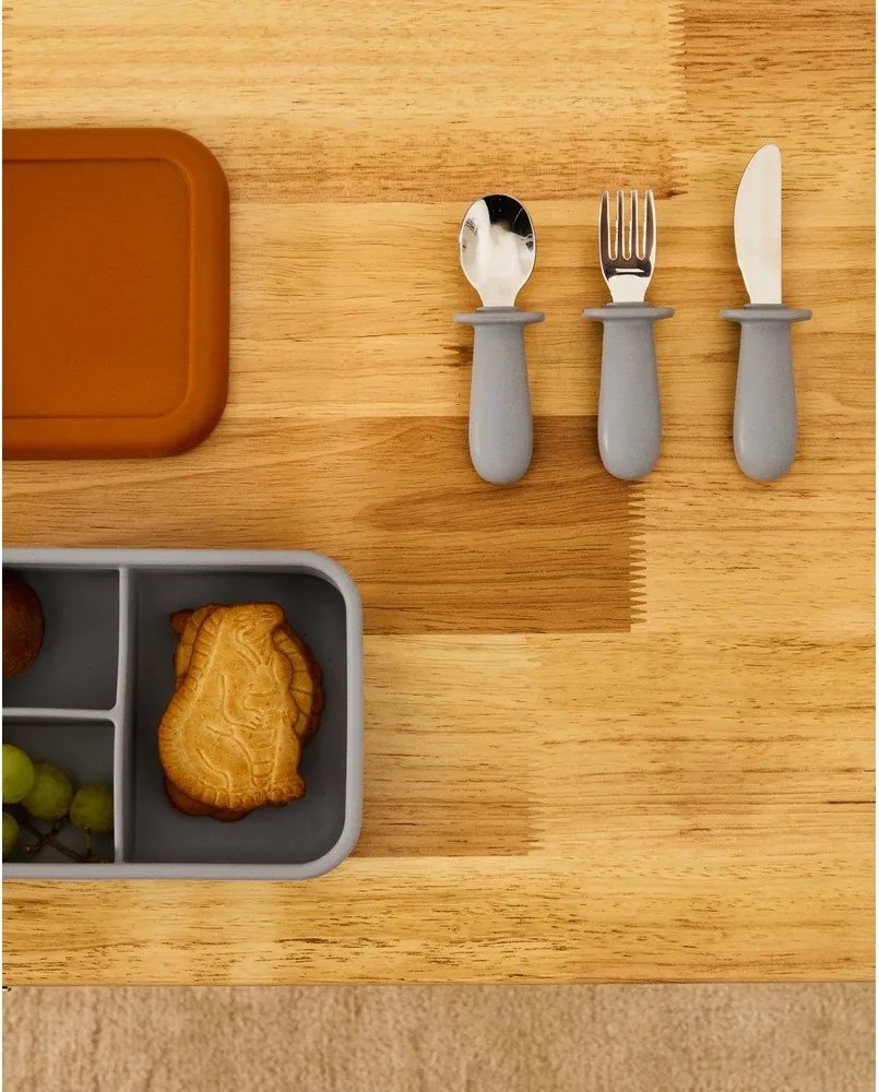 Modrý/oranžový silikónový detský desiatový box Lili – Kave Home