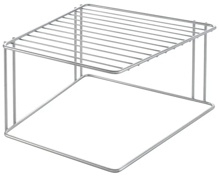 Oceľová prídavná polička v striebornej farbe 25x25 cm Boxe – Metaltex