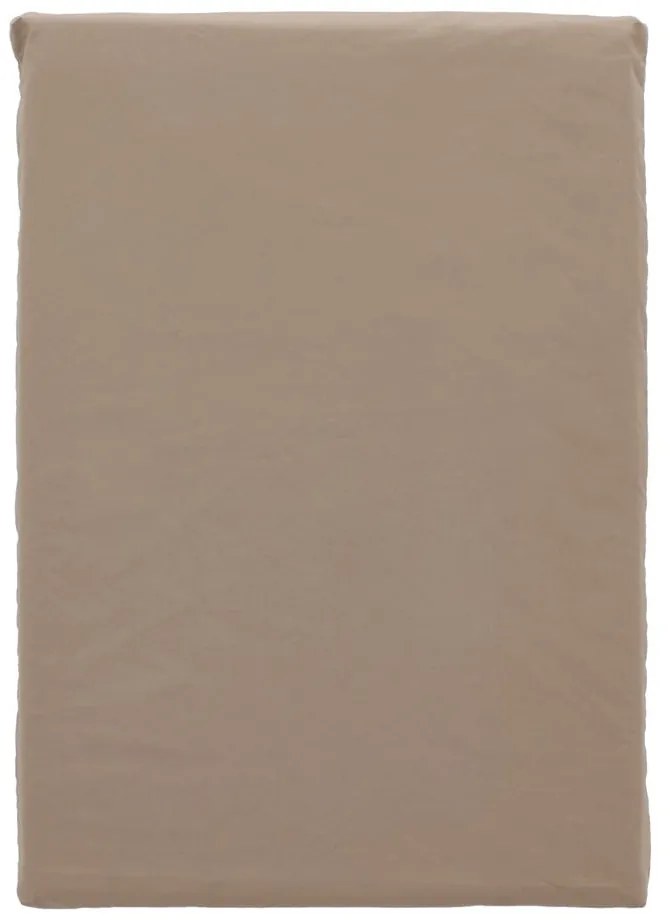 Hnedé predĺžené obliečky na dvojlôžko z bavlneného perkálu 200x220 cm Crisp – Södahl