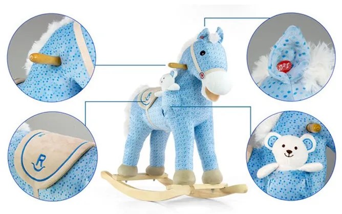 Hojdací koník s melódiou Milly Mally Pony Gray Dot