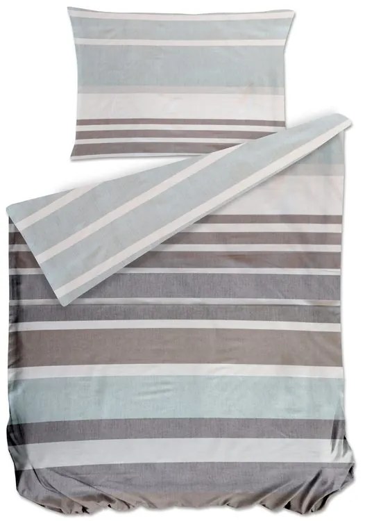 Bierbaum obliečka bavlnený satén 6699 Stripe Mint 140x200/70x90 cm