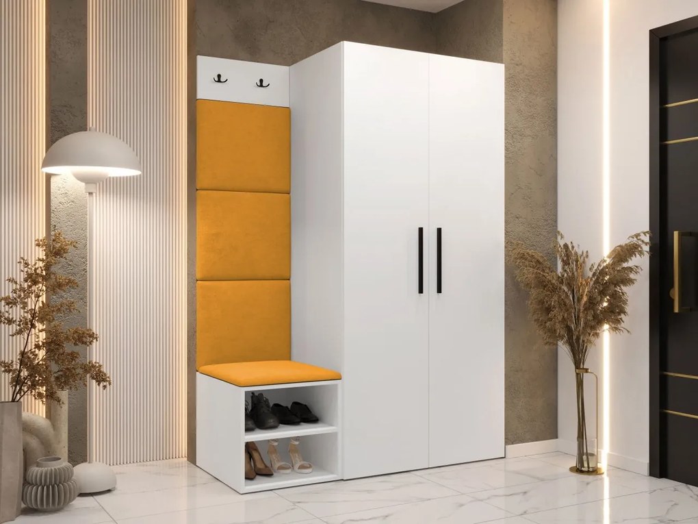 Predsieň Hekurt IV, Farby: Biela, Dostupné poťahy: ekokoža Soft 011 (čierna)