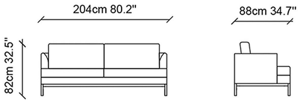 Trojmiestna pohovka Pearl 204 × 88 × 82 cm