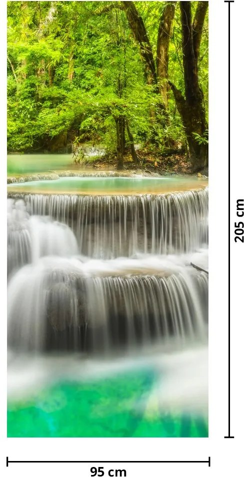 Fototapeta na dvere - Vodopády (95x205cm)