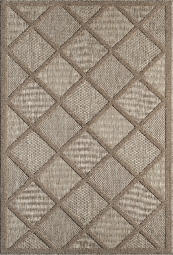 My Flair, Kusový koberec Mara beige – na von aj na doma, 140x200, béžová, chodba / predsieň