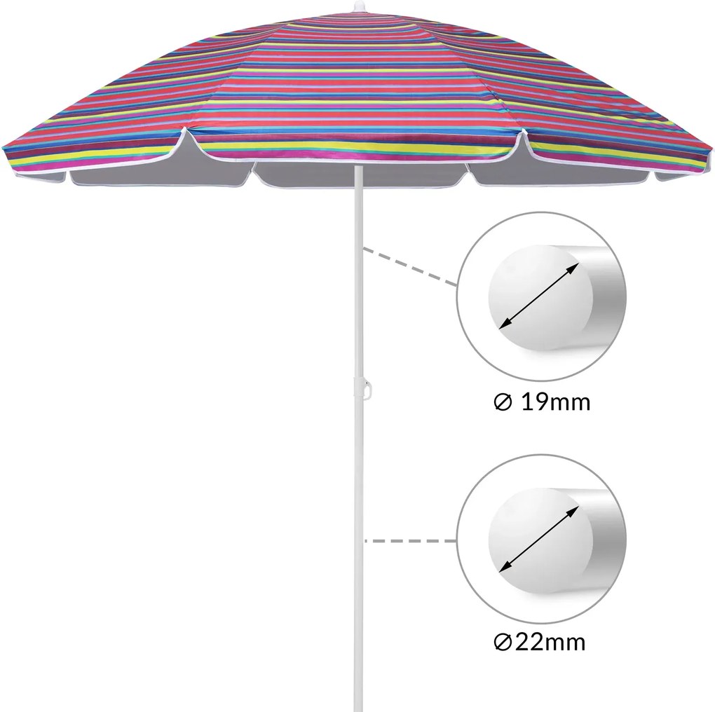 Plážový slunečník Williams 200 cm vícebarevný