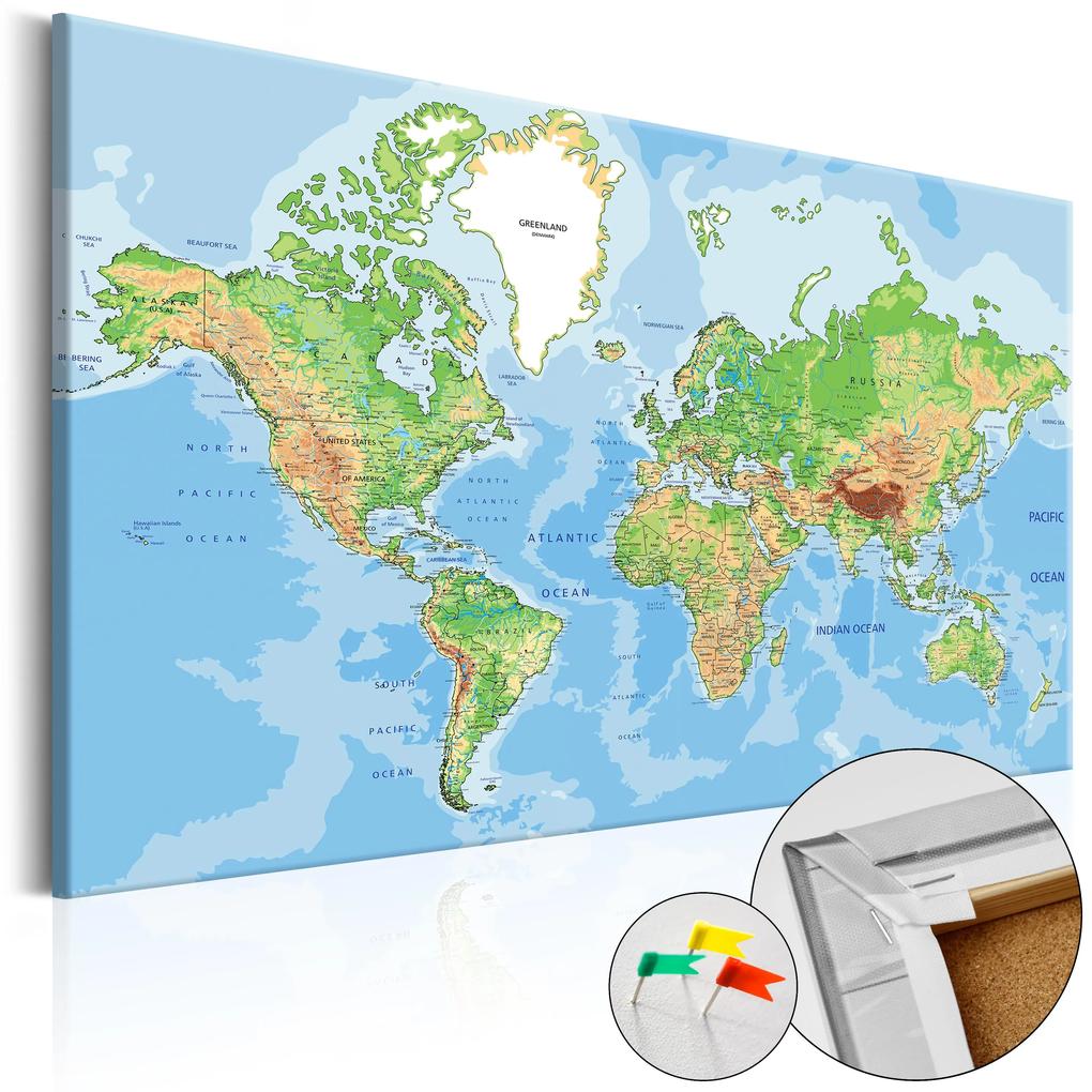 Artgeist Obraz na korku - World Geography [Cork Map] Veľkosť: 60x40