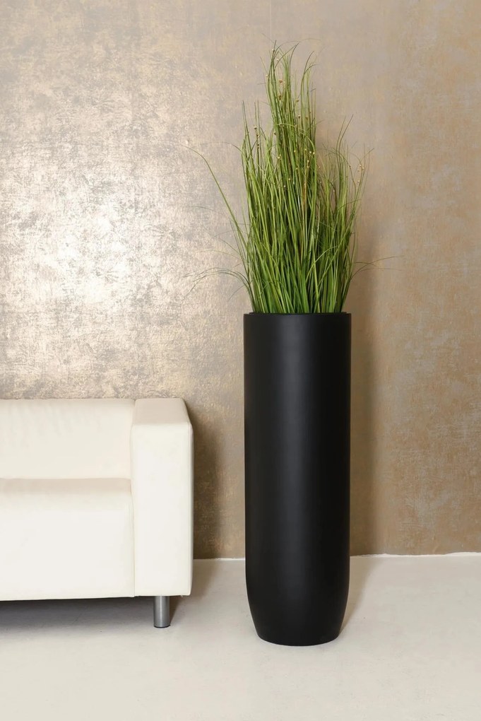 Kvetináč SOLERIO, sklolaminát, výška 100 cm, čierna