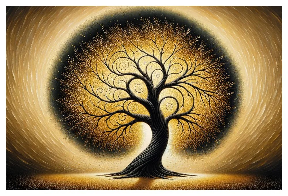 Obraz strom života v zlate