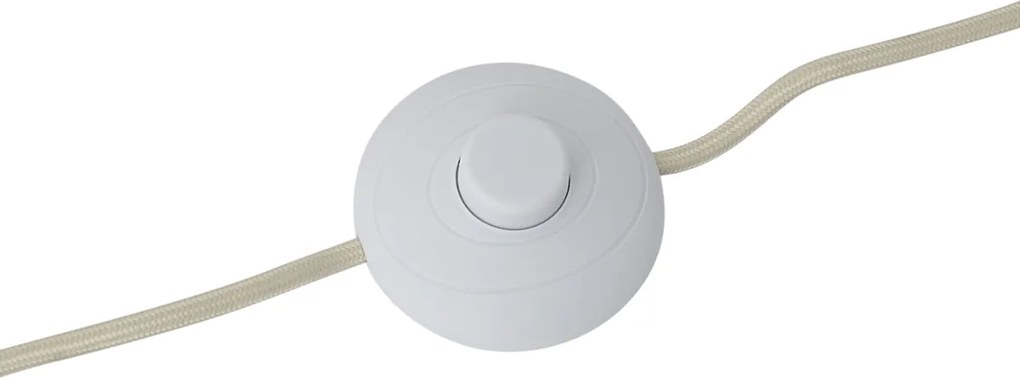 Škandinávska stojaca lampa béžová s bielym sklom - Wisp