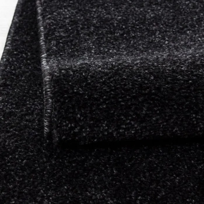 Ayyildiz, Kusový koberec Ata 7000 anthracite kruh, 200x200 (priemer) kruh, šedá, obývacia izba