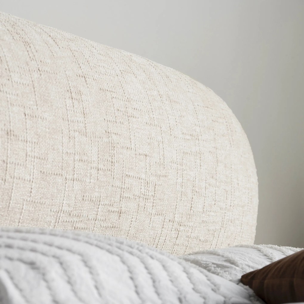 Dvoulůžková čalouněná postel Avola 160x200 s úložným prostorem béžová