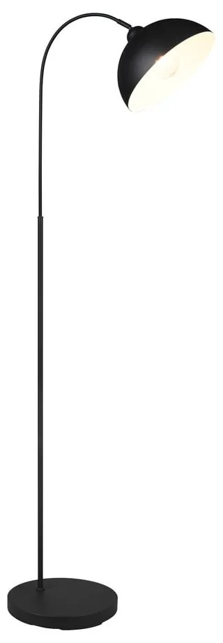 Čierna stojacia lampa s kovovým tienidlom (výška 170 cm) Sierra – Reality
