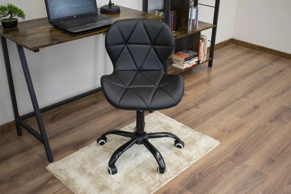 AKCIA Čierne kancelárske kreslo NOTO z eko kože II. akosť