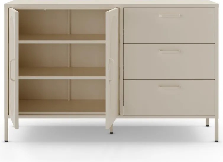 Krémová komoda 140x90 cm Diora – Marckeric