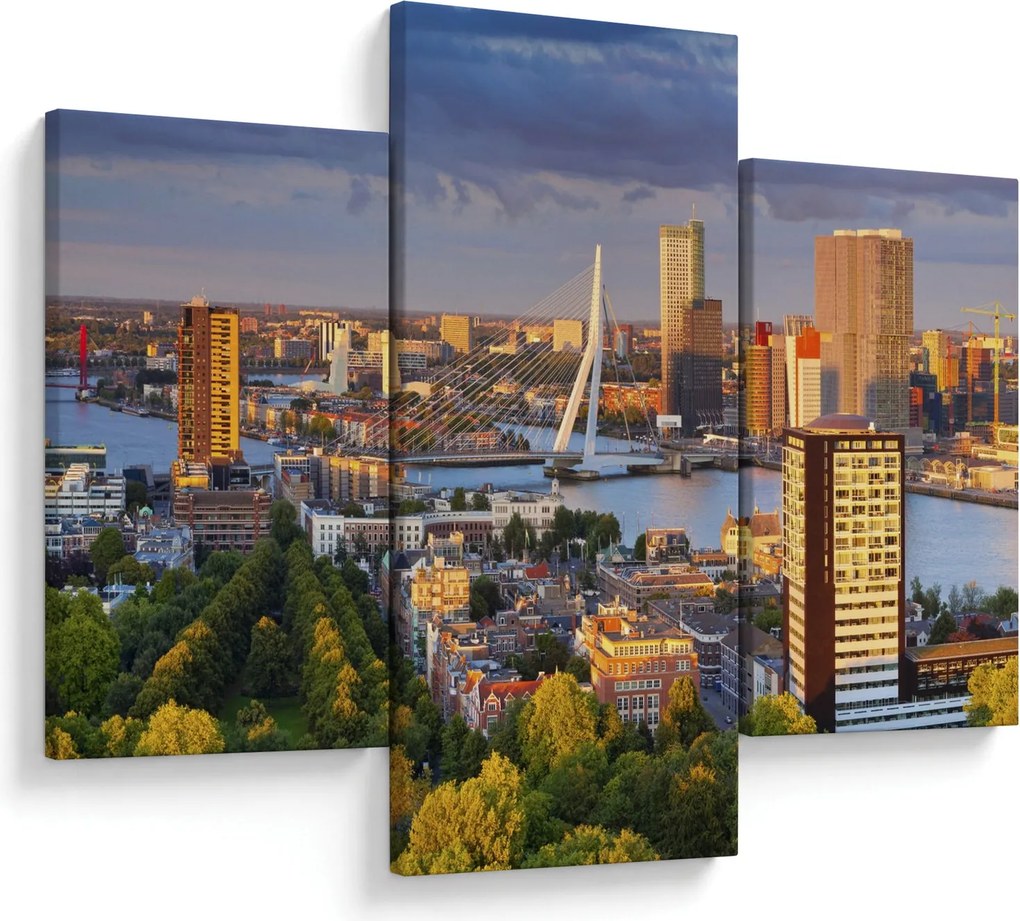 Obraz - Panorama Rotterdamu, Holandsko (90x60 cm)