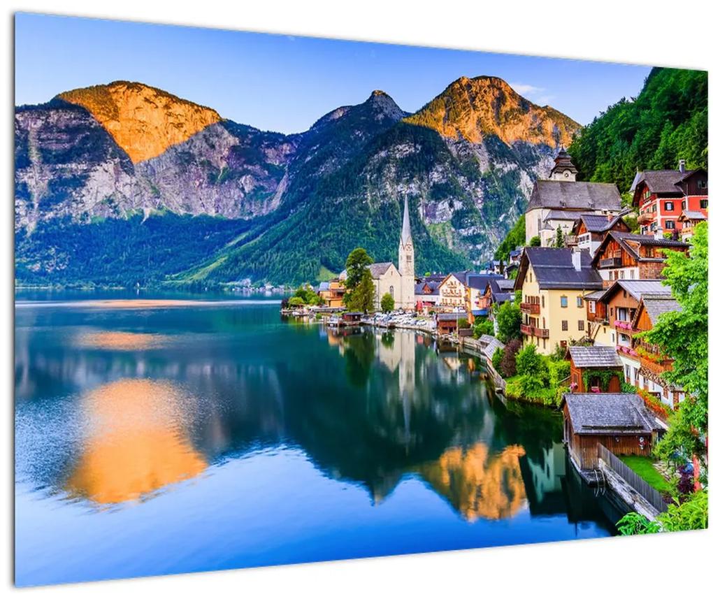 Obraz - Alpská dedina (90x60 cm)