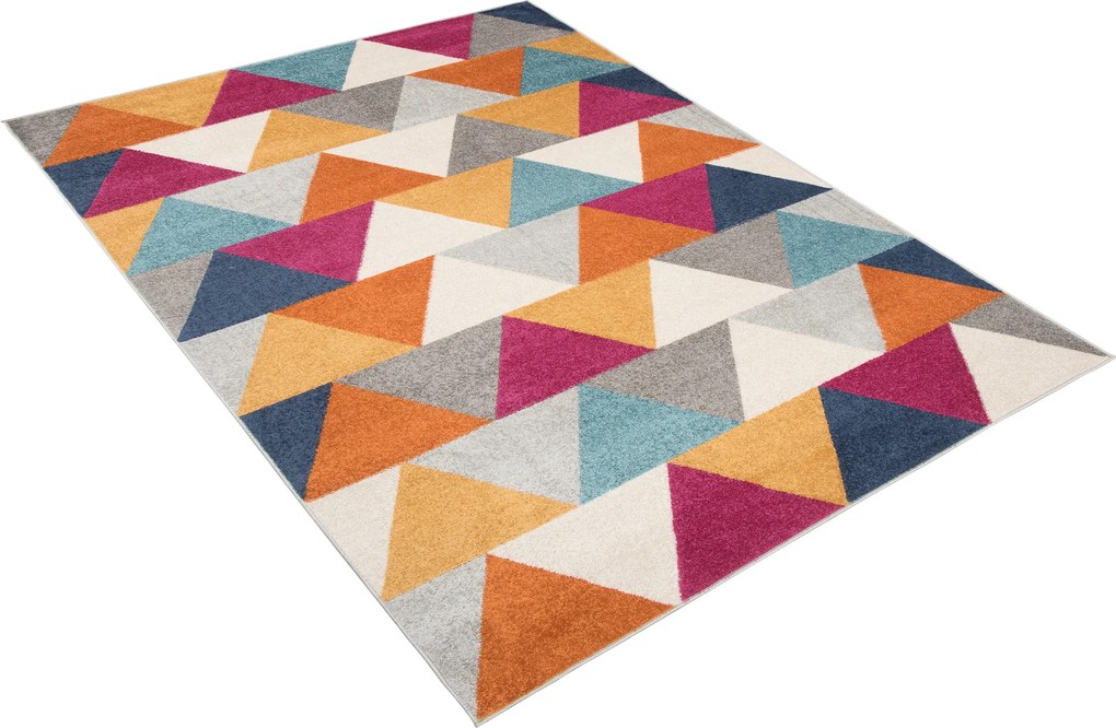 TA Koberec C944I BIELA/ORANŽOVÁ AZÚROVÁ Rozmer: 120x170 cm