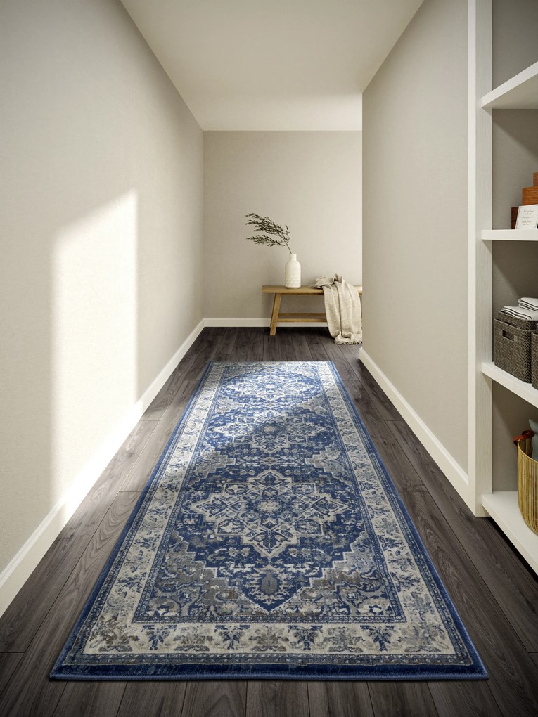 Villeroy & Boch Behúň 106123 Blue, Cream, 80x240, modrá, obývacia izba