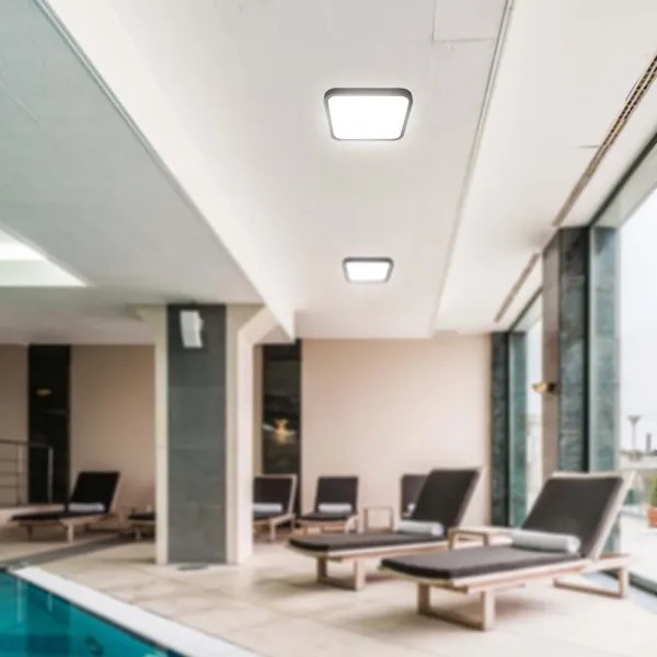 LED Kúpeľňové stropné svietidlo LED/24W/230V 4000K IP44 čierna