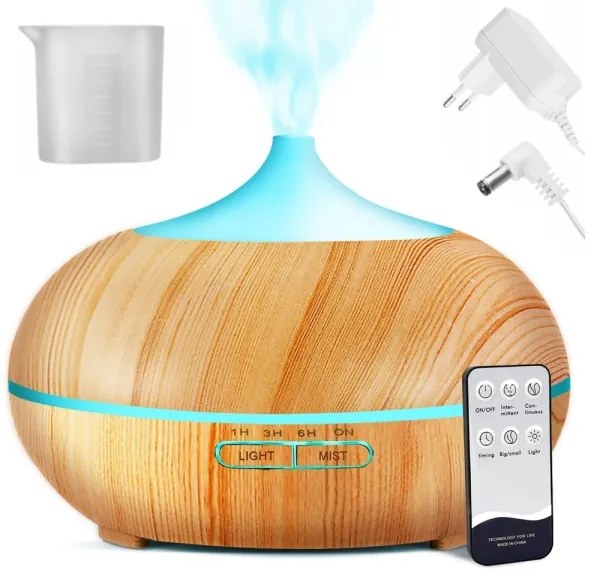 Zvlhčovač vzduchu s ionizátorom 300 ml tmavo hnedý