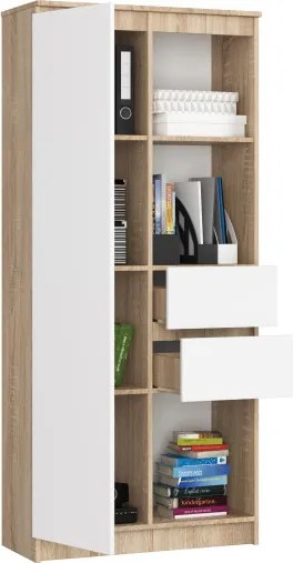 Regál R15 R80 1D 2SZ CLP PK sonoma / biely