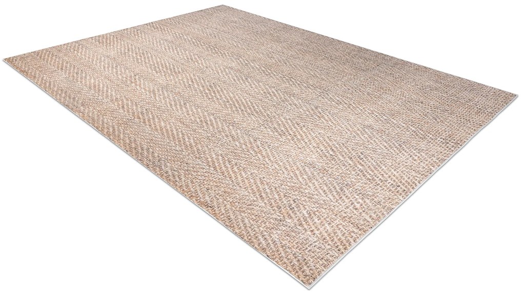 ANDRE prateľný koberec Rybia kosť- béžový,