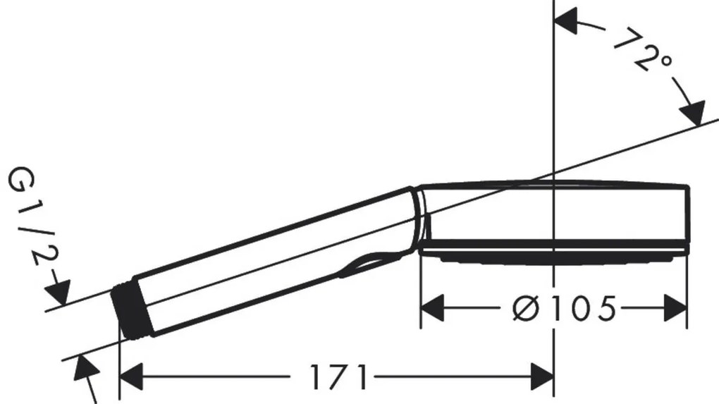 Hansgrohe Pulsify Select S, ručná sprcha 105 3jet Activation, chrómová, HAN-24100000