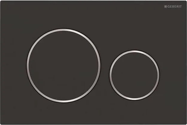 Geberit 115.882.14.1 - Splachovacie tlačidlo Sigma20 24,6x16,4 cm matná čierna