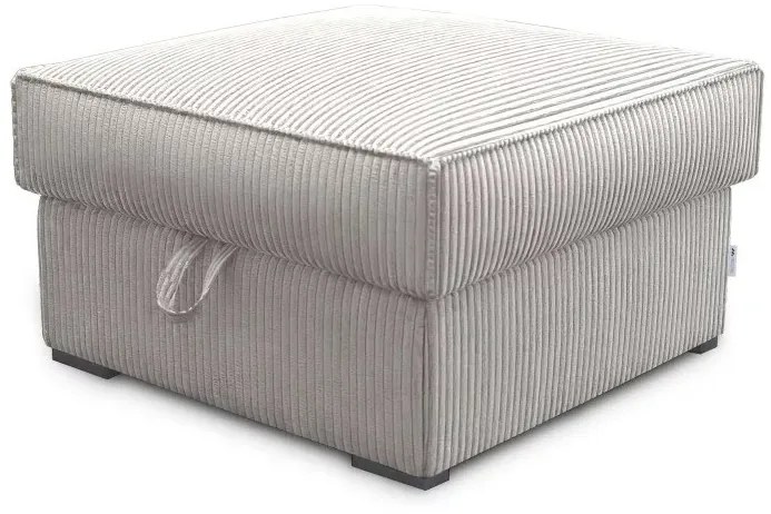 Krémový taburet SMART COSARO s úložným priestorom 65x65 cm