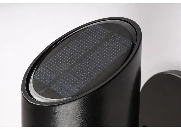 Rabalux 77030 - LED solárne nástenné svietidlo LUTTO LED/1W/3,7V IP44 čierne
