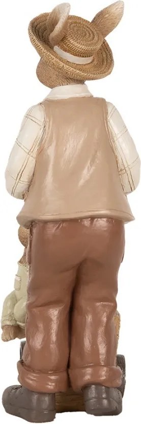 Dekorácia figúrka králik s malým králikom - 12*7*23 cm