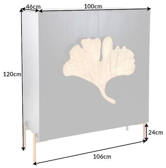 Dizajnová komoda Rashid 120 cm čierne mango