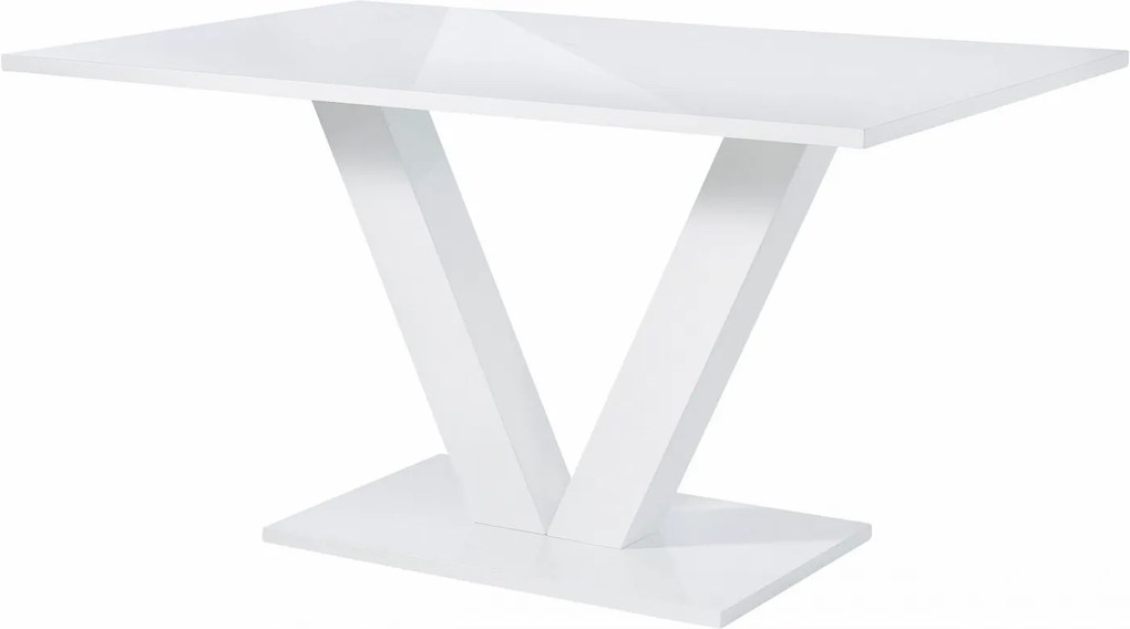 Jedálenský stôl Alle, 140 cm, biela