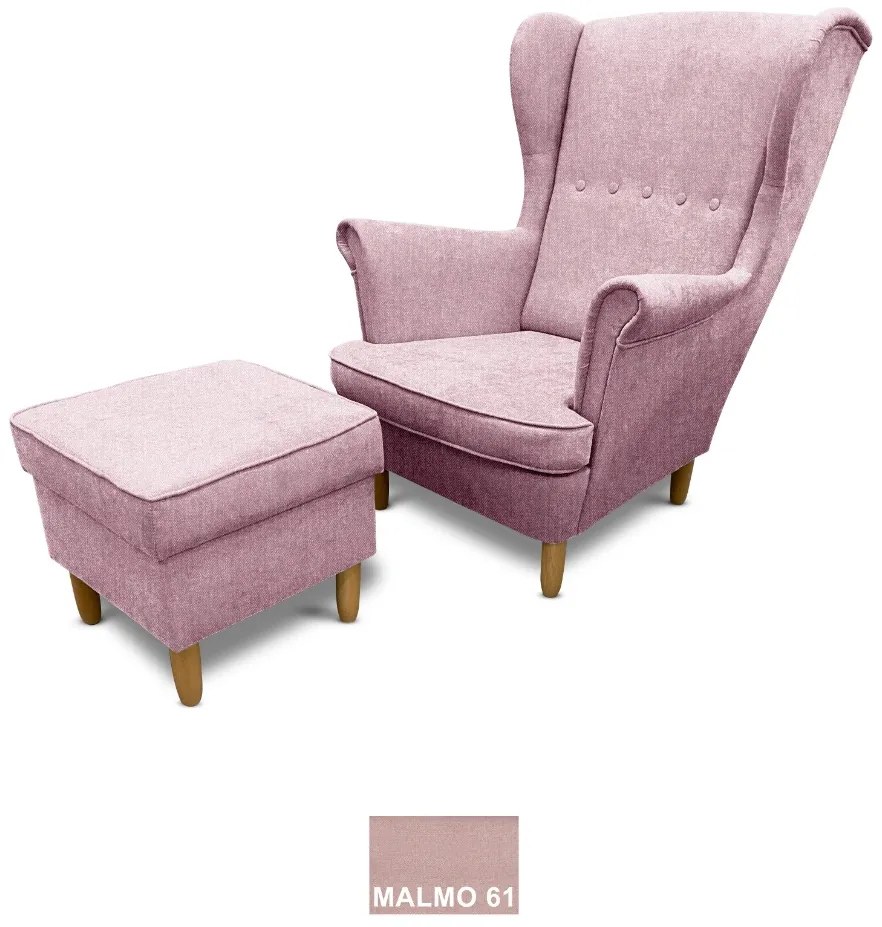 KRESLO UŠIAK TOBY + PODNOŽKA