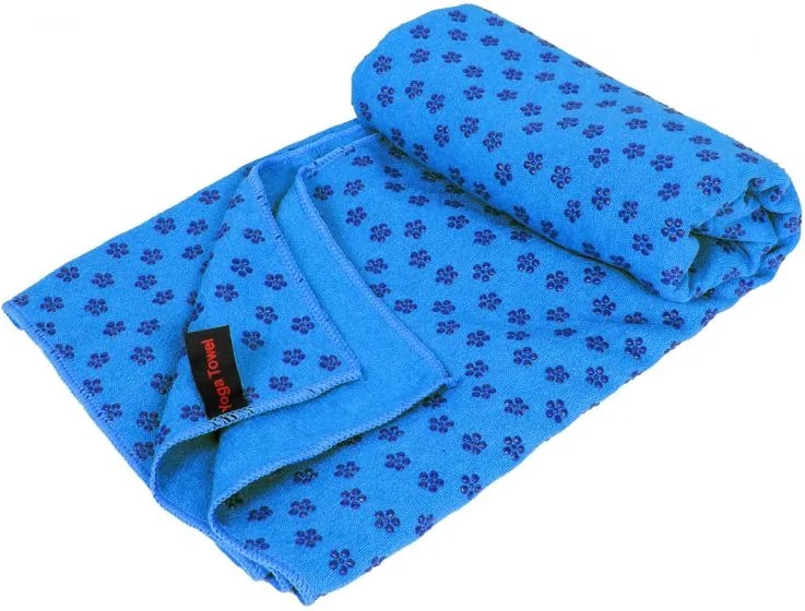 Protišmykový uterák na jógu - 183 x 61 cm, modrý