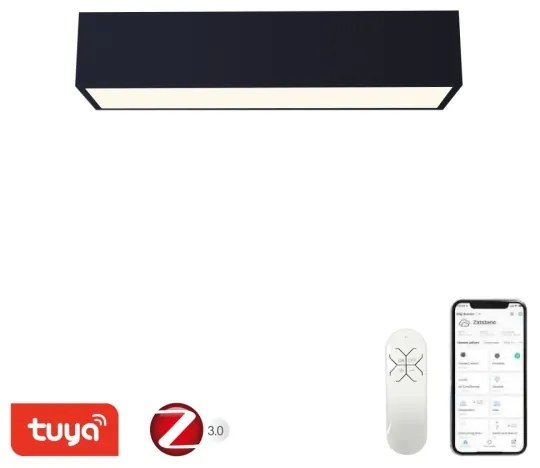Immax NEO 07074-60-LED Stmievateľné stropné svietidlo CANTO 34W/230V čierna Tuya+DO