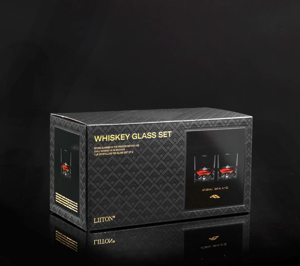Sklenené poháriky na whisky Denali 2 ks